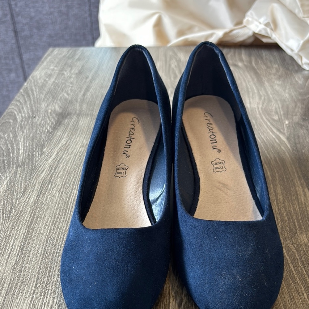 Greatonu Blue Heels Elegant Design